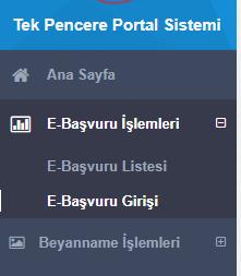 ÖZEL FATURA KILAVUZU 2019/15 sayılı Genelge uyarınca özel fatura bilgilerinin Tek Pencere Sistemi üzerinden beyan edilebilmesi için E-devlet üzerinden Tek Pencere Sistemi ne giriş yapılır.