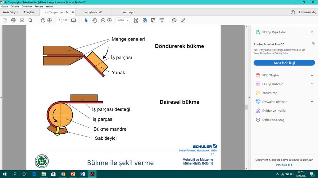 Sac İşleme n n Döndürerek