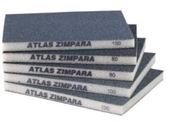 Atlas Sünger Zımpara - 2 Taraflı Aşındırıcı Silisyum Karbür Kum aralığı 46-220 Kum Adet/Koli 69957304665 98x123x10 P46 50 69957304666 98x123x10 P60 50 69957304667 98x123x10 P80 50 69957304668