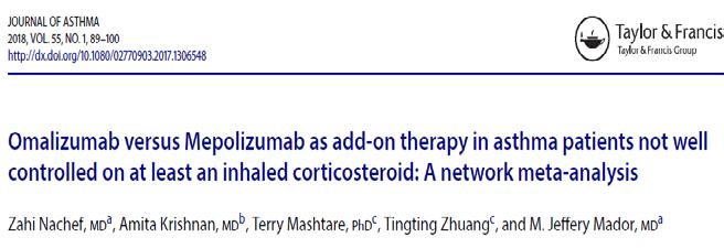 Omalizumab: 18 Mepolizumab: 4 Nachef Z