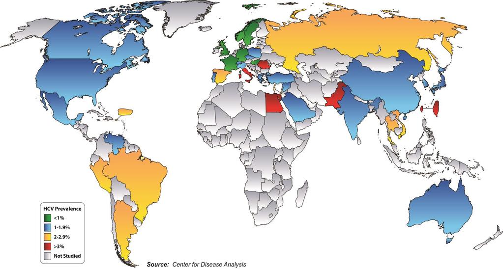 Dünyada Hepatit C