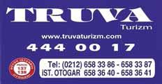 bak r: OZAN YILDIRIM (0535) 610 90 25 Antalya: YAŞAR MALKOÇ (0544) 834 34 66 İDARE MERKEZİ Büyük stanbul Otogar A-2 Kulesi K: 3/117 Bayrampafla / STANBUL Tel: 0 212 508