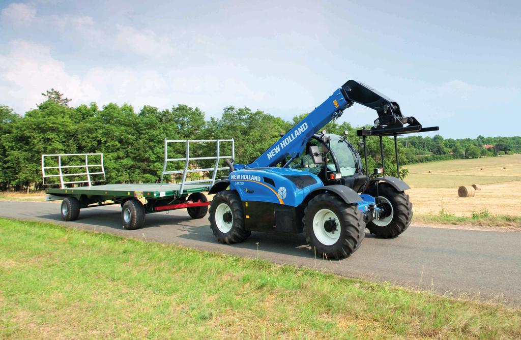 4 TEKERDEN ÇEKİŞ VE DİFERANSİYEL KİLİDİ LM Serisi New Holland teleskopik yükleyicilerde standart olarak dört tekerden çekiş sistemi bulunmaktadır.