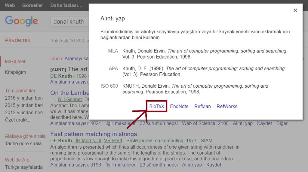 Google Scholar dan Bilgi Alma İ.O.