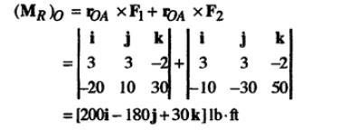 UYGULAMA-29 F 1 ve F 2 kuvvetlerinin O noktasında oluşturdukları moment değerlerini hesaplayınız. Matris-determinant yöntemini kullanınız.