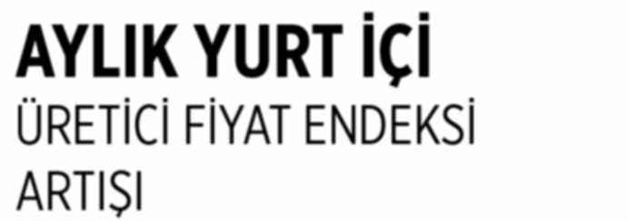 FİYAT ENDEKSİ ARTIŞI AYLIK EN FAZLA ARTIŞ