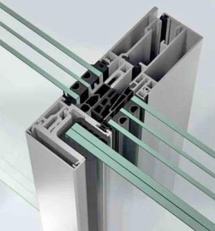 sistemi: 0,70 W/m²K ye varan ( Uf ) değerleri Schüco Cephe FWS 80 Yüksek