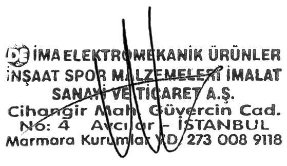 Garanti Belge No : 78716 SSHY Belge No : 35274 THALATÇI F RMA Ünvanı - SDF 3830 FR TÖZ - - G ARANT BELGES - : DE MA ELEKTROMEKAN K ÜRÜNLER Nfi. SPOR MALZ. MALAT SAN. ve T C. A.fi. Adresi : Cihangir Mah.