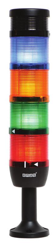 Ø 70 mm Komple fl kl Kolon Tipleri (Buzzer lı) Ø 70 mm Complete Signal Tower Types (with Buzzer) Ampul Tipi Bulb Type Gerilim Voltage KM7Z02M01 Tek Katlı Buzzerli flıklı Kolon Single Signal Light