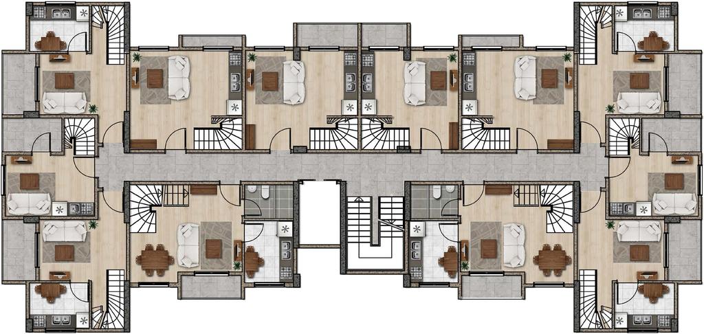 Dubleks Alt Kat Planı Dubleks Üst Kat Planı 2+1 dubleks 2+1 dubleks