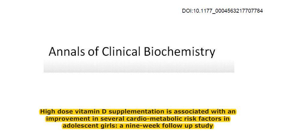 Yüksek doz D vitamini desteği??? o İran/ Şubat 2017/ yayın aşamasında o 12-18 yaş 940 adolesan kız o 9 hafta / 50.