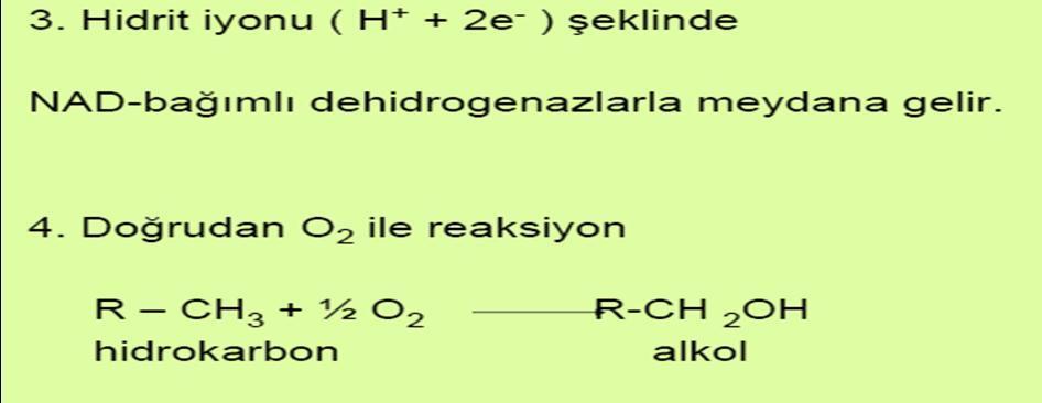 dehidrogenazlar) 3.