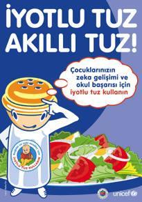 DSÖ tarafından önerilen günlük iyot alımı Okul öncesi çocuklar (0 59 ay) : 90 µg Okul çocukları