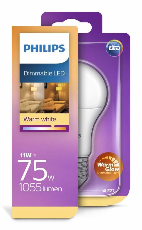 PHILIPS LED Ampul (Kısılabilir) 11 W (75 W) E27 Warm Glow Kısılabilir Doğru ışık ile içinde bulunduğunuz anı tamamlayın Sıcak