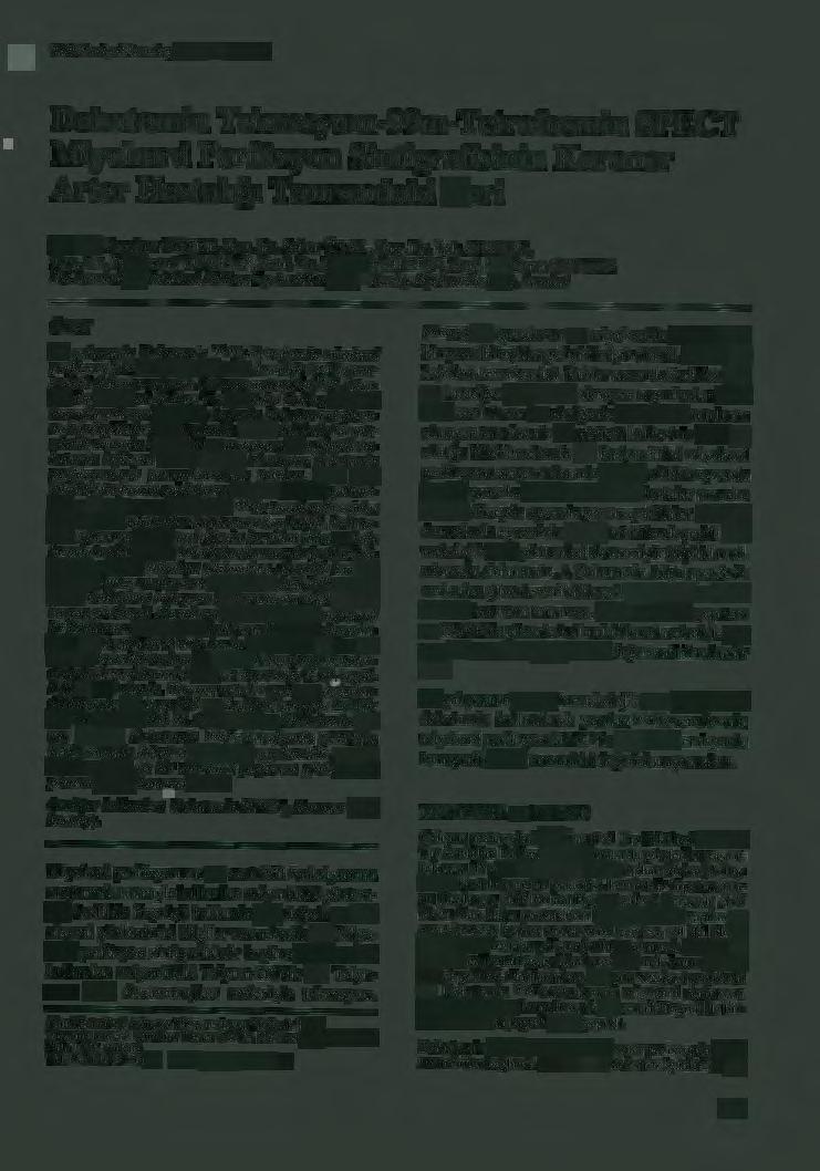 Türk Kardiyol Dern Arş 1998; 26: 145-150 Do b u tarnin Teknesyum-99m-Tetrofosmin SPEC1r Miyokard Perfüzyon Sintigrafisinin Koroner Arter Hastalığı Tanısındaki Yeri Uz. Dr. Cumhur HEPER, Doç. Dr. Seher ÜNAL, Doç.