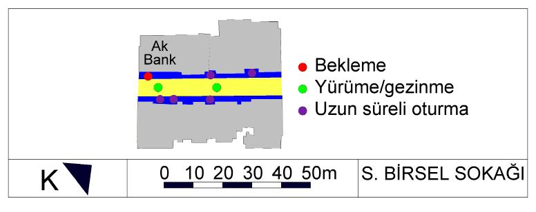 Köşelerde daha hızlı olan rüzgârın kanyon içlerine doğru etkisini yitirerek neredeyse sönümlendiği gözlemlenmektedir.