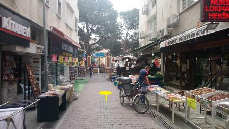 Bu sokaklar oldukça dardır ve üç dizi ölçüm noktası yerleştirmek sokağa taşan kafe kullanımları ve satış tezgâhlarından ötürü pratik olarak zordur.