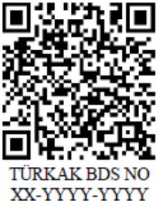 MMO KYS Belgelendirme İşareti Türkak Markası Şekil 3: MMO KYS Belgelendirme İşaretinin akreditasyon markasıyla birlikte kullanımı Türkak Markası TÜRKAK TBDS Kare Kodu