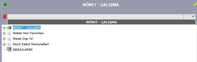 1 Nöbet Çalışma Listesi Modülü Nöbet-Çalışma listesi; personellerin mesailerini sağlıklı bir şekilde takip etmeyi, aylık çalışma ve mesai saatlerini tespit etmeyi sağlar.