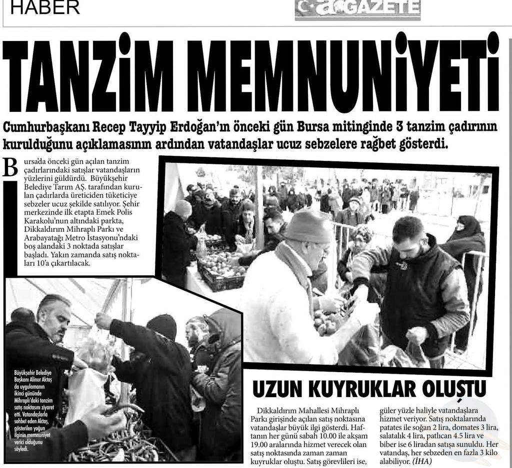 EVET AMA YETMEZ Yayın Adı : A Gazete (Bursa)