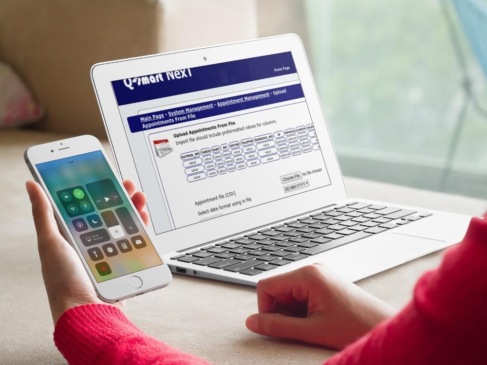 Diğer sistemlerden içe aktarma Sahip olduğunuz farklı bir sistemin randevuları, Q-smart randevu sistemine excel dosyası biçiminde kolayca aktarılabilir.