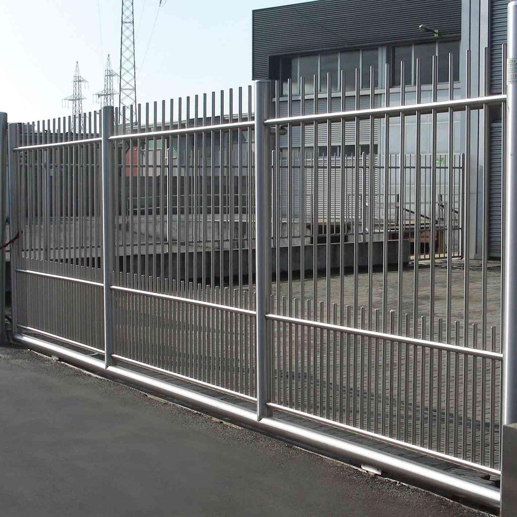 Sürgülü kapilar/sliding gate FUTURA Yuvarlak kesitli borulardan oluşan modüler parmaklık