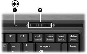 Ses düzeyini ayarlama Aşağıdaki denetim birimlerini kullanarak ses düzeyini ayarlayabilirsiniz: Bilgisayar ses düzeyi düğmeleri (yalnızca belirli modellerde): Ses düzeyini sessiz durumuna getirmek