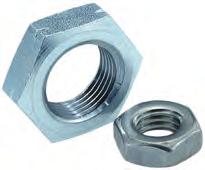 K0700 Altıgen somunlar kısa tip, Form IN 439 Çelik veya paslanmaz çelik (A 2). E Çelik, mukavemet sınıfı 04, çinko galvaniz kaplama veya perdahlı. Paslanmaz çelik A 2, kaplamasız. K0700.