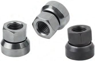 K0794 Küre yuvalı altıgen somunlar H 4 4 Islah çeliği paslanmaz çelik. Çelik model: Temperleme sonucu 900 N/mm², perdahlı.