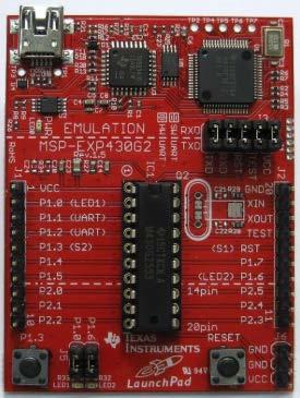 MSP430 KARTI Şekil 12. MSP430 16 bitlik RISC mimarisine sahip MSP430 ailesi düşük güç tüketimi için Texas Instruments (TI) şirketi tarafından tasarlanmıştır.