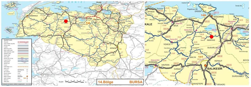 Planlama alanı, Manyas kent merkezinin yaklaşık 6.5 km kuzeyinde yer almaktadır.