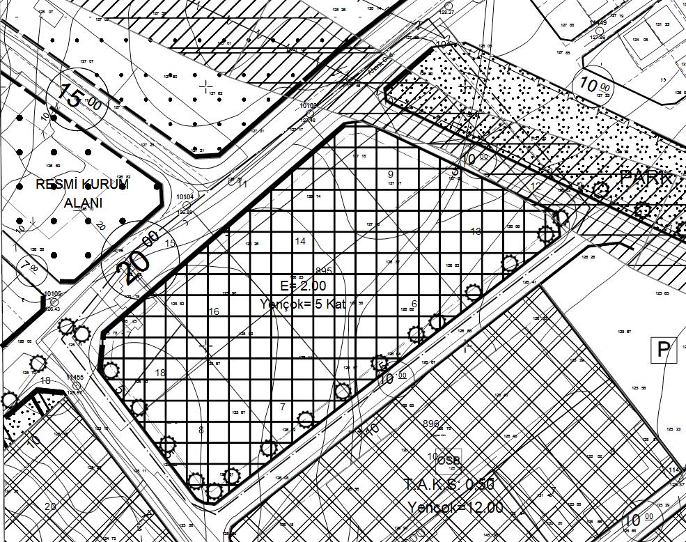 İMAR PLANI: 895 ada, 6, 7, 8, 9, 10, 11, 12, 13, 14, 15, 16, 17 ve 18 nolu parseller, üst ölçekli plana uygun olarak TİCARET ALANI olarak düzenlenmiştir.