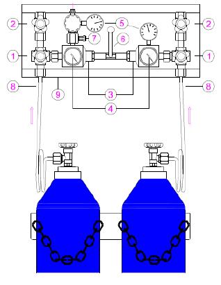 Gaz tüpleri idarece temin edilecek ve yapılacak hat ile idarenin belirlediği 5 adet çeker ocağa ve 1 adet tezgah üzerine gaz, vakum ve hava hatları çekilmelidir. 3.