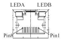 Şekil 6: RJ45 Konektör Pimleri Tablo 3: RJ45 Konektör Pim Ataması Pim Atama PoE Ataması 1, 2 T/Rx+, T/Rx- Pozitif VPort 3, 6 T/Rx+, T/Rx- Negatif VPort 4, 5 T/Rx+, T/Rx- X 7, 8 T/Rx+, T/Rx- X