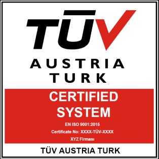 Kullanım Şartları TÜV AUSTRIA logosu TÜV AUSTRIA TURK denetim ekibi, denetimler sırasında sertifika, marka ve logo kullanımı ile ilgili hususların IAF, TURKAK rehberleri ve bu talimata uygunluğu
