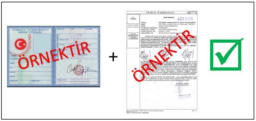 yüklenmesi gerekmektedir. Kimliğin her iki yüzü de yüklenmelidir.