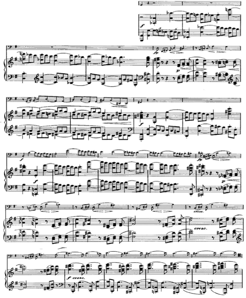 74 Johannes Brahms ın Opus 38 Mi Minör Viyolonsel-Piyano Sonatının Üçüncü Bölümünün İncelenmesi piyanonun sol elindeki oktavlar viyolonsel partisine