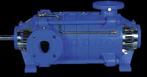 Yatay milli, parçalı gövdeli, difüzörlü, çok kademeli, kapalı çarklı santrifüj pompalar. DN 32 den DN 2 basma flanş çapına kadar model.