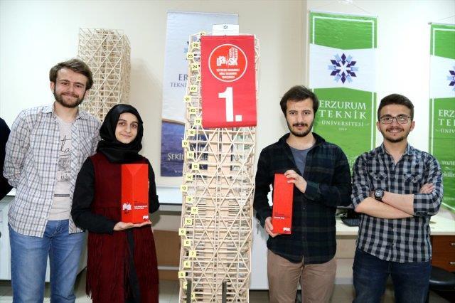 Geleceğin Mühendisleri"nden Depreme Dayanıklı Bina Tasarımı Erzurum Teknik Üniversitesi (ETÜ) öğrencileri, Doğal Afet Sigortaları Kurumunca (DASK) düzenlenen yarışmada, depreme dayanıklı bina