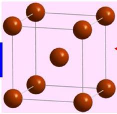 α-demirinin atomik dolgu faktörü %68 olup kafes parametresi oda sıcaklığında 2,86 A dur.