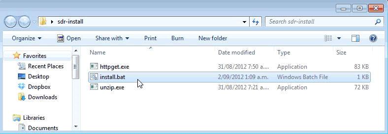 Şuradan Windows SDR Software Package seçeneğini seçip indirebilirsiniz : https://airspy.com/download/ İndirdiğiniz dosyayı zipten çıkartarak bir klasör haline getirin ve install.