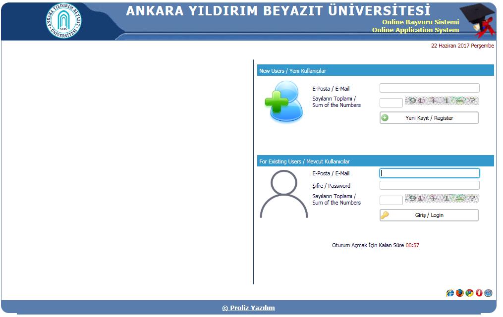 Ankara Yıldırım Beyazıt Üniversitesi 2019-2020 Eğitim Öğretim Yılı Güz Dönemi Ön Lisans / Lisans Programlarına Merkezi Yerleştirme Puanı ile (Ek Madde 1) Yatay Geçiş Onlıne Başvuru Kılavuzu 1.