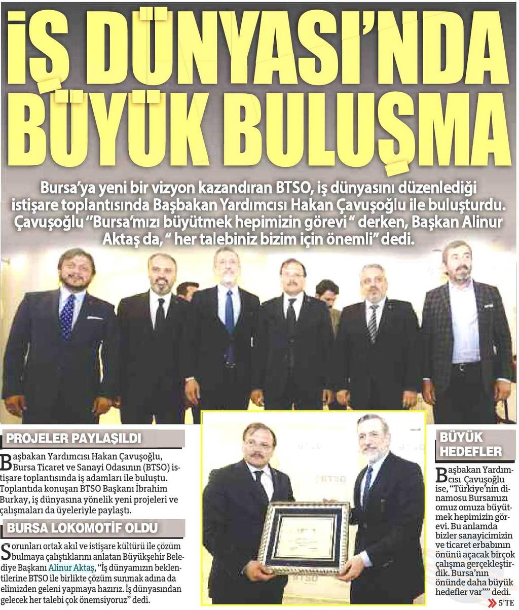 IS DÜNYASI NDA BÜYÜK BULUSMA Yayın Adı : Bursa'da