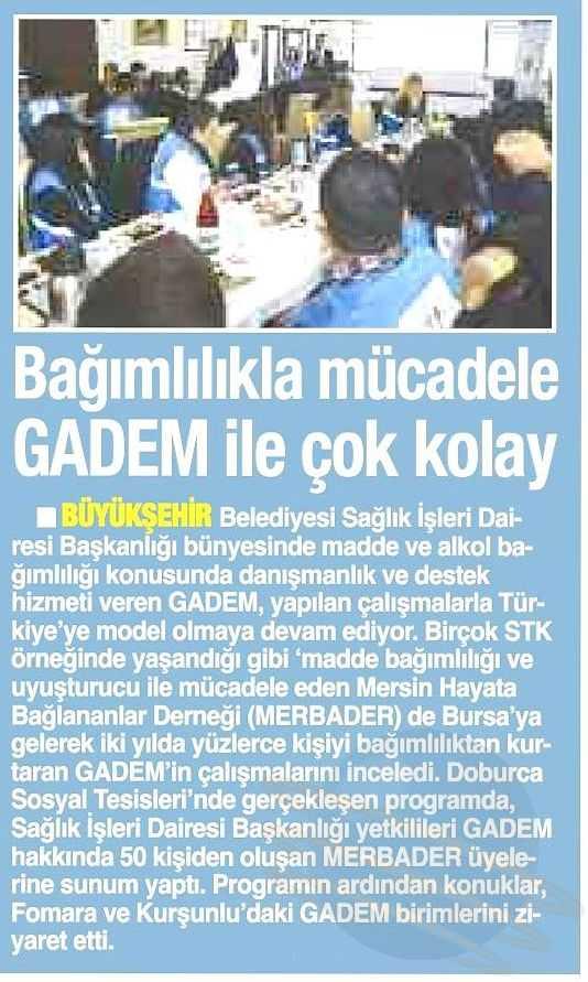 BAGIMLILIKLA MÜCADELE GADEM ILE ÇOK KOLAY Yayın Adı :