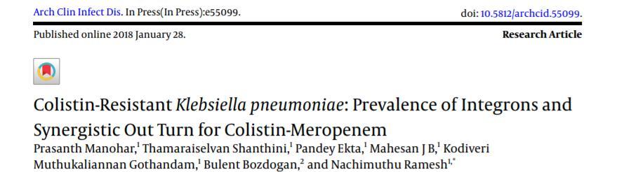 24 K. pneumoniae (kolistin R) Kolistin ve meropenem sinerjik etki?