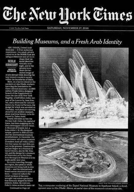 Times, November 27th, 2010, Building Museums and