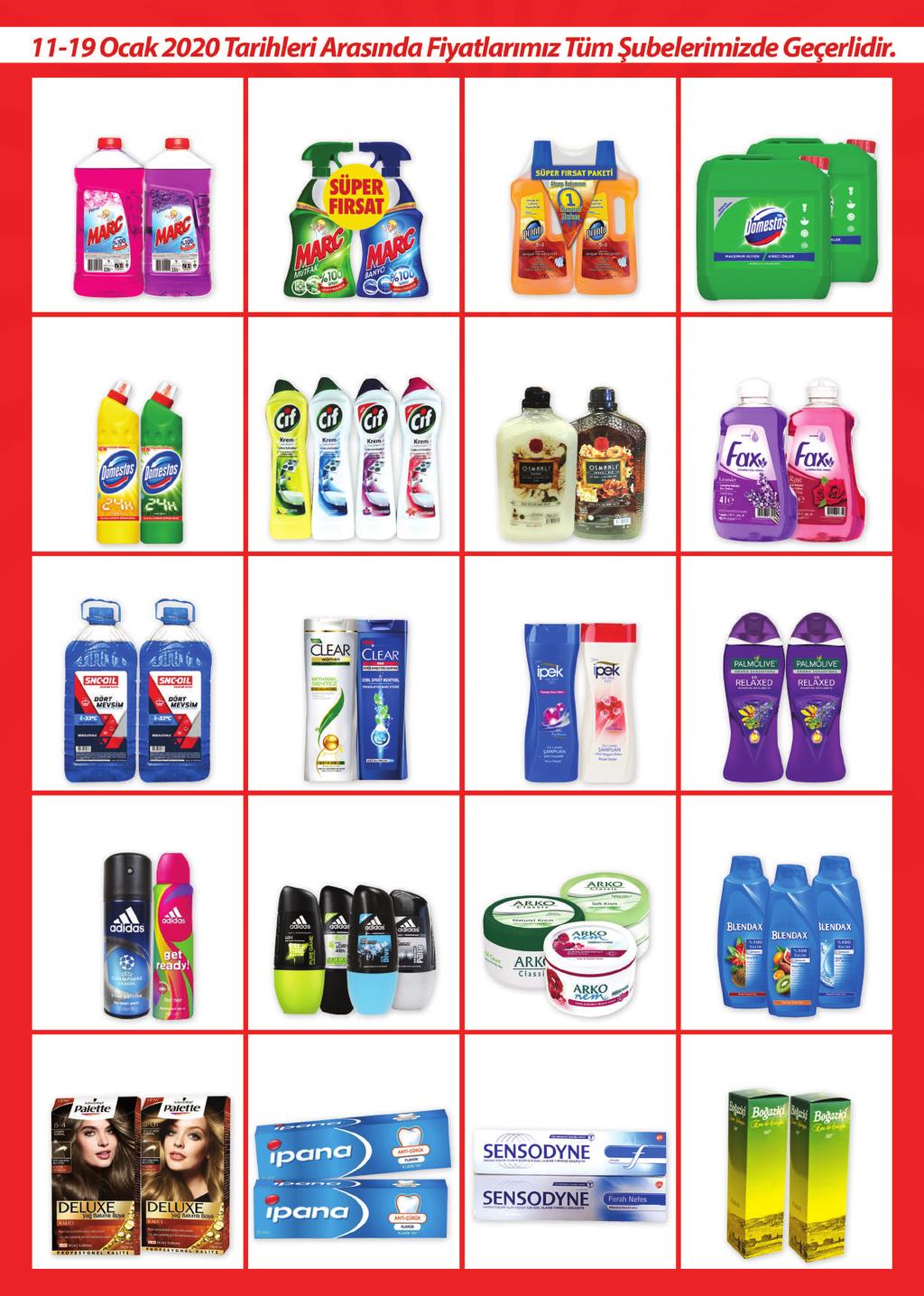 Marc Yüzey Marc Mutfak + Temizleyici 2,5 Lt. 8.75 Banyo 750 Sprey Pronto Ahşap Domestos 15.95 Temizleyici 13.95 750 + 750 3240 14.95 Domestos Cif Krem 750 4.75 500 Osmanlı Fax Sıvı 4.95 Sıvı 4 Lt.