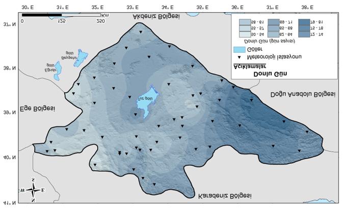 96 Acar / Türk Coğrafya Dergisi 71 (2018) 93 99 2/3 ünde don olayı egemendir. Buzlu günler ise bu yüksek kesimlerde kış mevsiminin yaklaşık 1/3 ünü oluşturur.