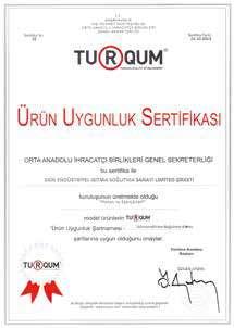 SERTİFİKALAR TÜRK STANDARDLARI ENSTİTÜSÜ TÜRK STANDARDLARINA UYGUNLUK BELGESİ TURKISH STANDARDS INSTITUTION CERTIFICATE OF CONFORMITY TO TURKISH