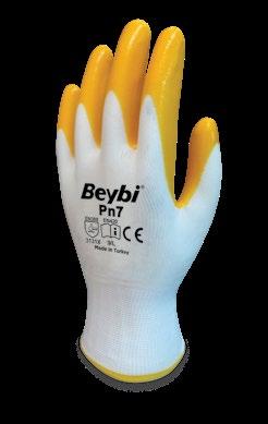 Pn7 Yarı Nitril Kaplı Örgü Polyester Eldiven Palm Nitrile Coated Seamless Glove Genel işler, otomotiv ve makine, montaj, bakım, bahçe, depolama, yükleme, paketleme ve ambalajlama gibi işler için